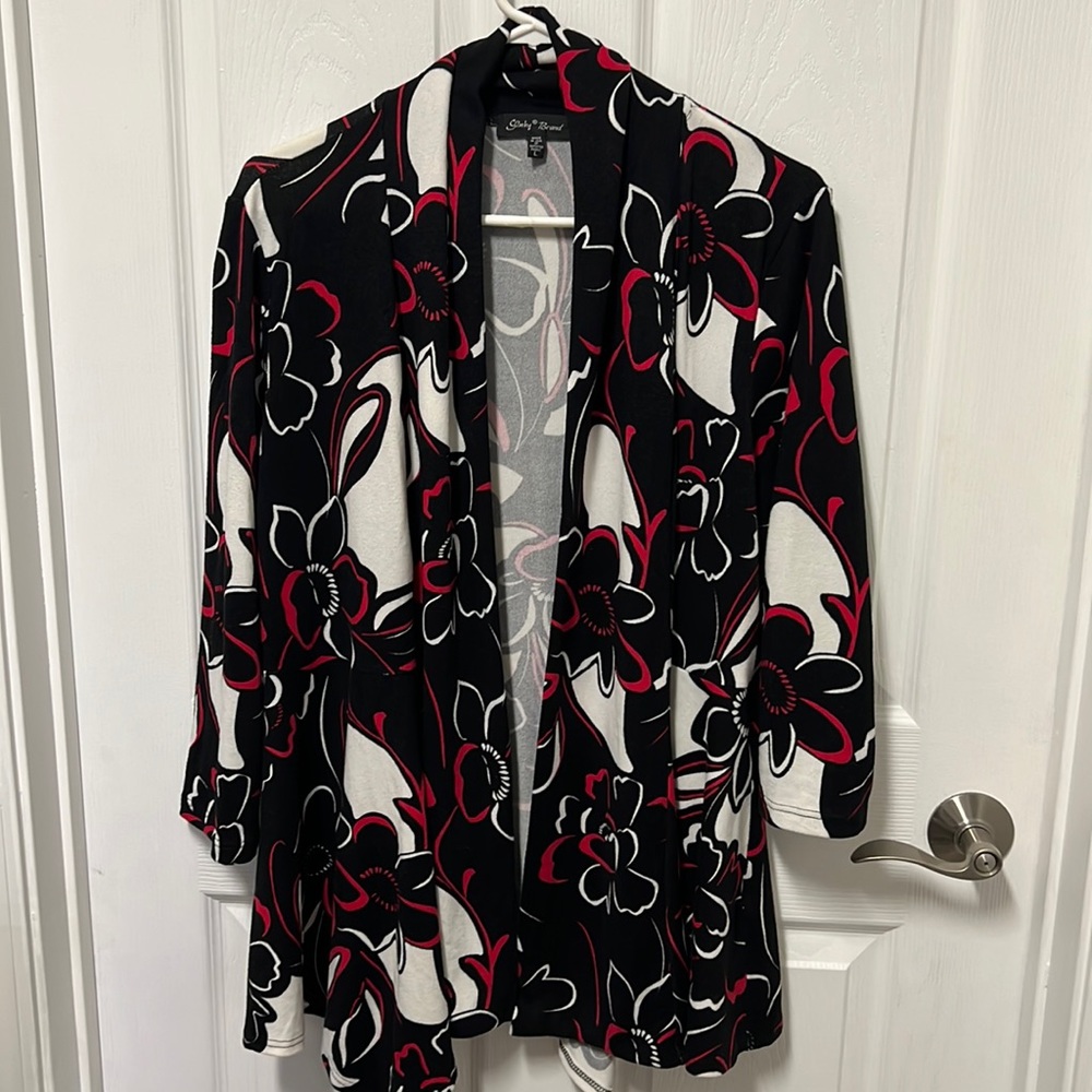 Cardigan - black and red